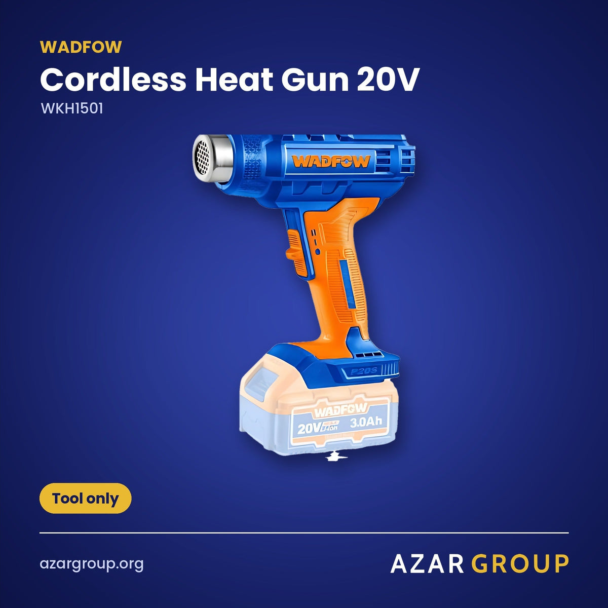 WADFOW WKH1501 Cordless Heat Gun 20V – Tool only