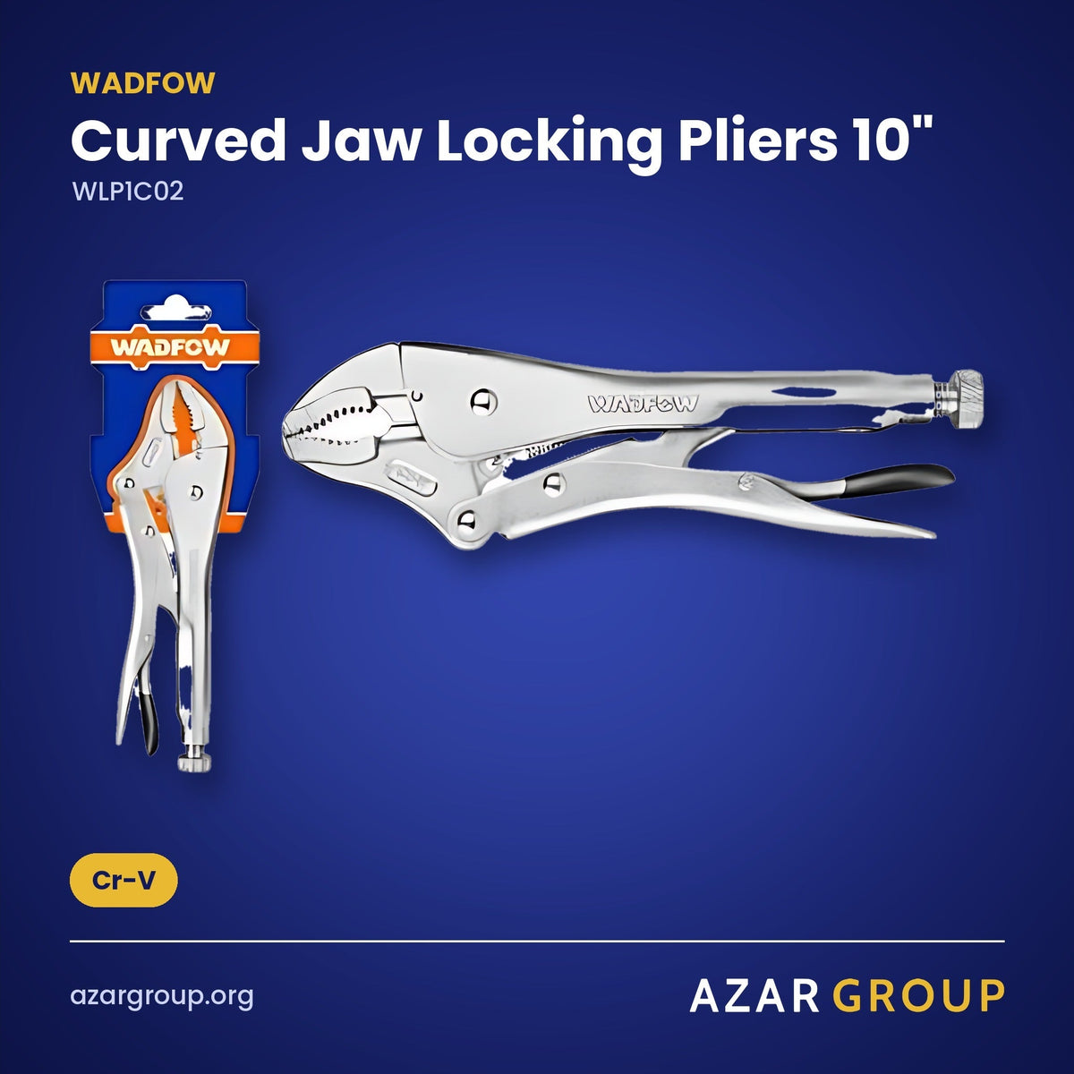 WADFOW WLP1C02 Curved Jaw Locking Pliers 10" – Cr-V