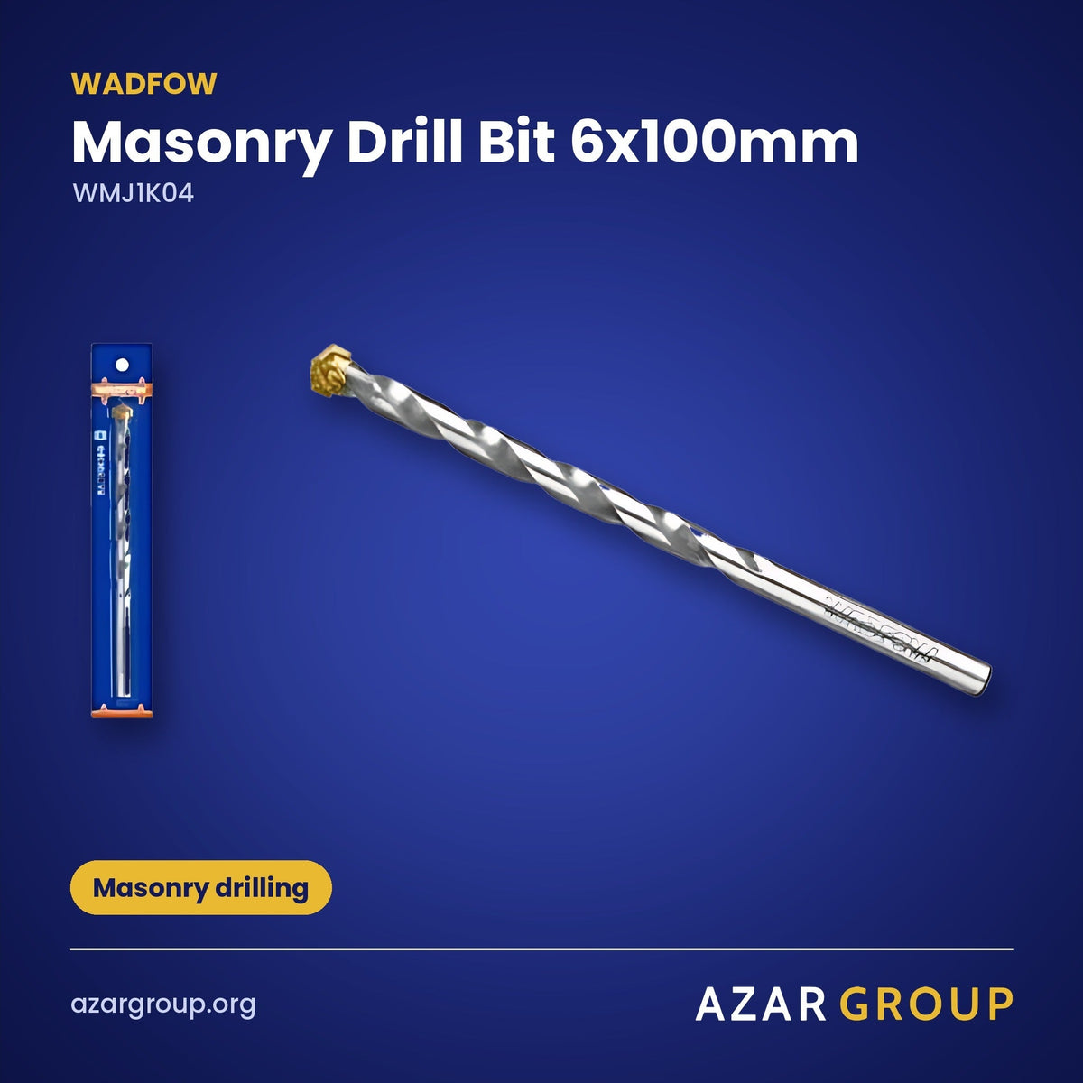 WADFOW WMJ1K04 Masonry Drill Bit 6x100mm – Masonry drilling