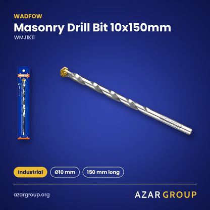 WADFOW WMJ1K11 Masonry Drill Bit 10x150mm – Industrial, Ø10 mm, 150 mm long