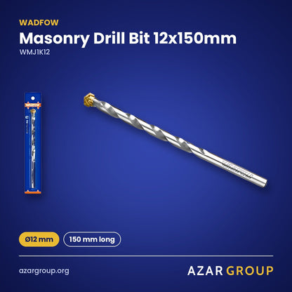 WADFOW WMJ1K12 Masonry Drill Bit 12x150mm – Ø12 mm, 150 mm long