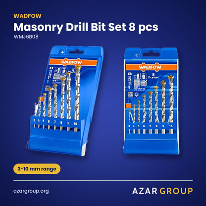 WADFOW WMJ6B08 Masonry Drill Bit Set 8 pcs – 3-10 mm range