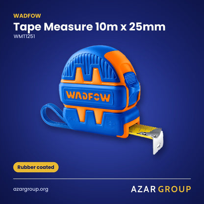WADFOW WMT1251 Tape Measure 10m x 25mm – Rubber coated
