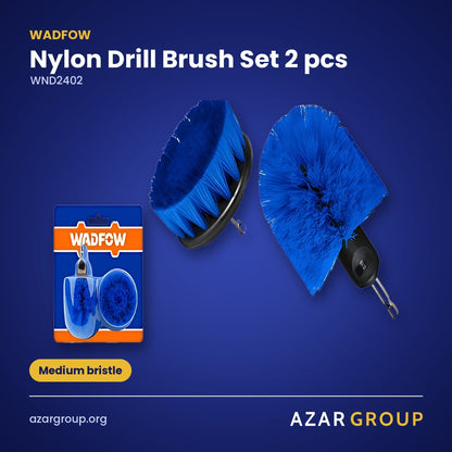 WADFOW WND2402 Nylon Drill Brush Set 2 pcs – Medium bristle