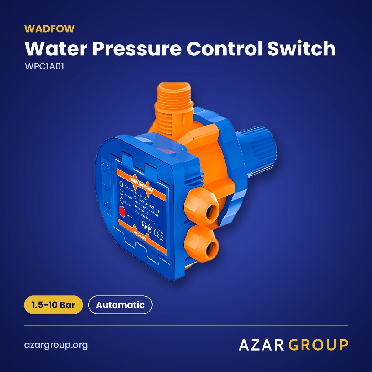 WADFOW WPC1A01 Water Pressure Control Switch – 1.5-10 Bar, Automatic