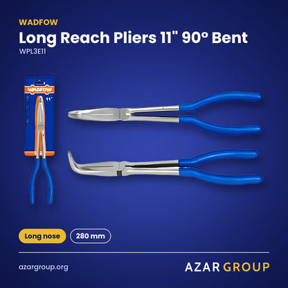 WADFOW WPL3E11 Long Reach Pliers 11" 90° Bent – Long nose, 280 mm