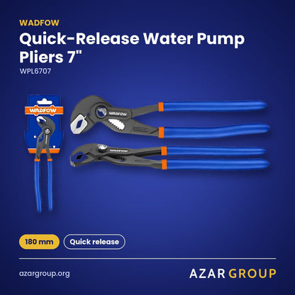 WADFOW WPL6707 Quick-Release Water Pump Pliers 7" – 180 mm, Quick release