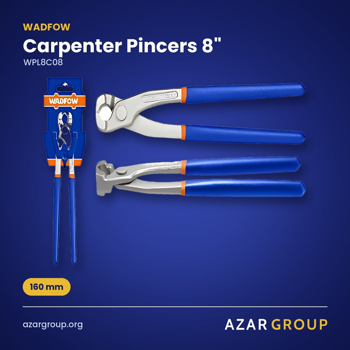 WADFOW WPL8C08 Carpenter Pincers 8" – 160 mm