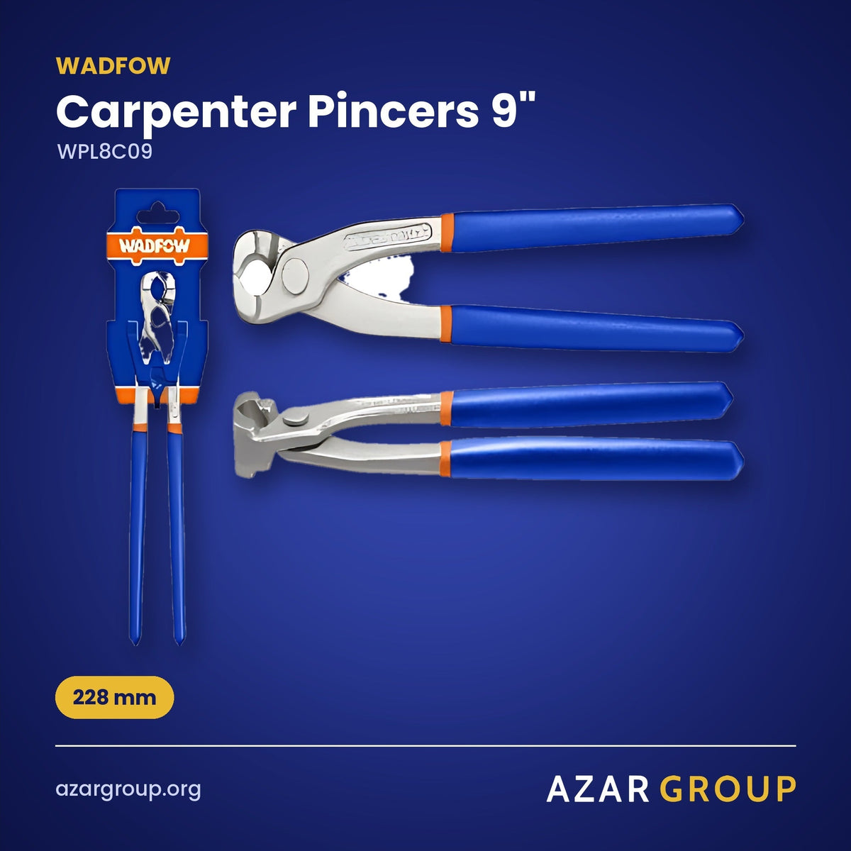 WADFOW WPL8C09 Carpenter Pincers 9" – 228 mm