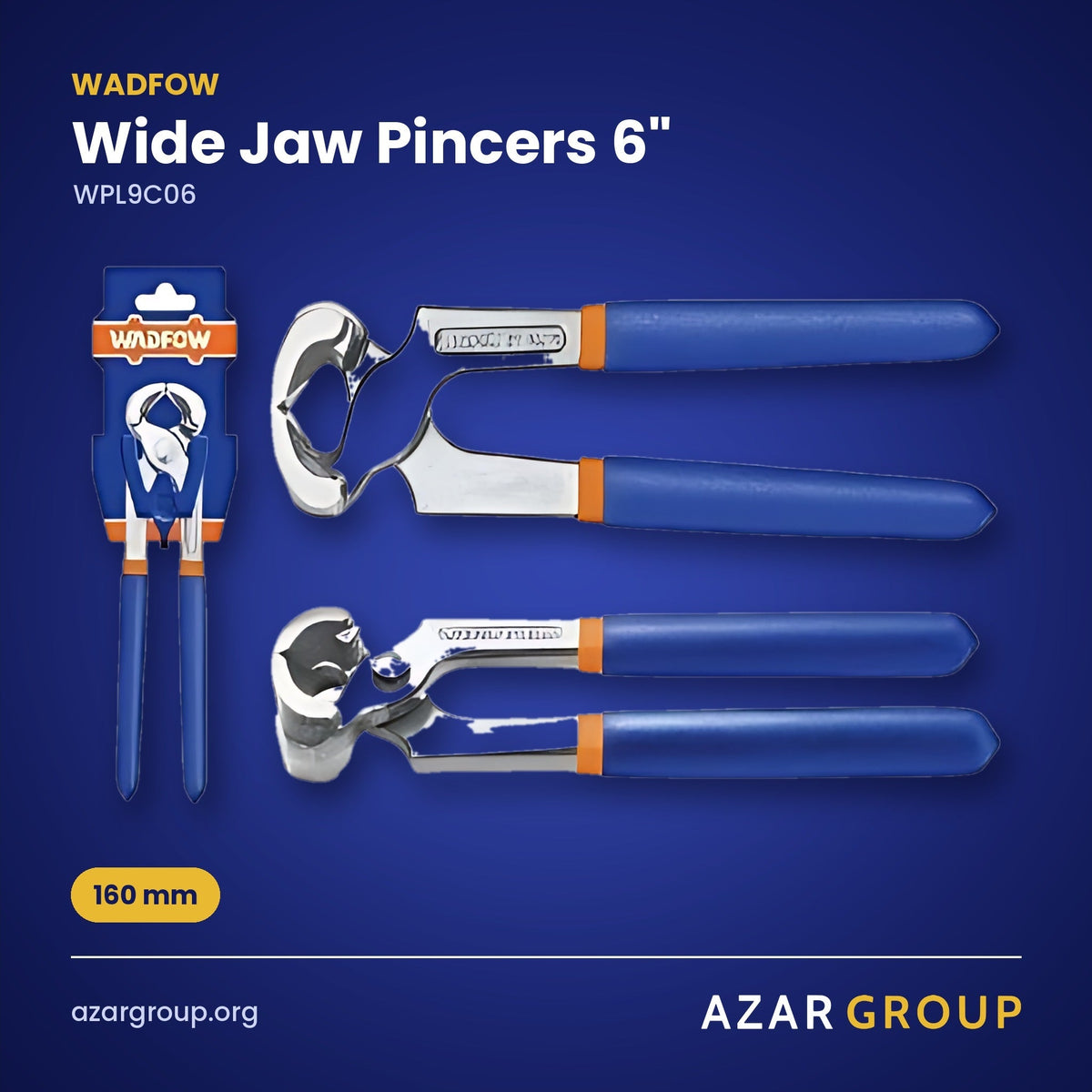 WADFOW WPL9C06 Wide Jaw Pincers 6" – 160 mm