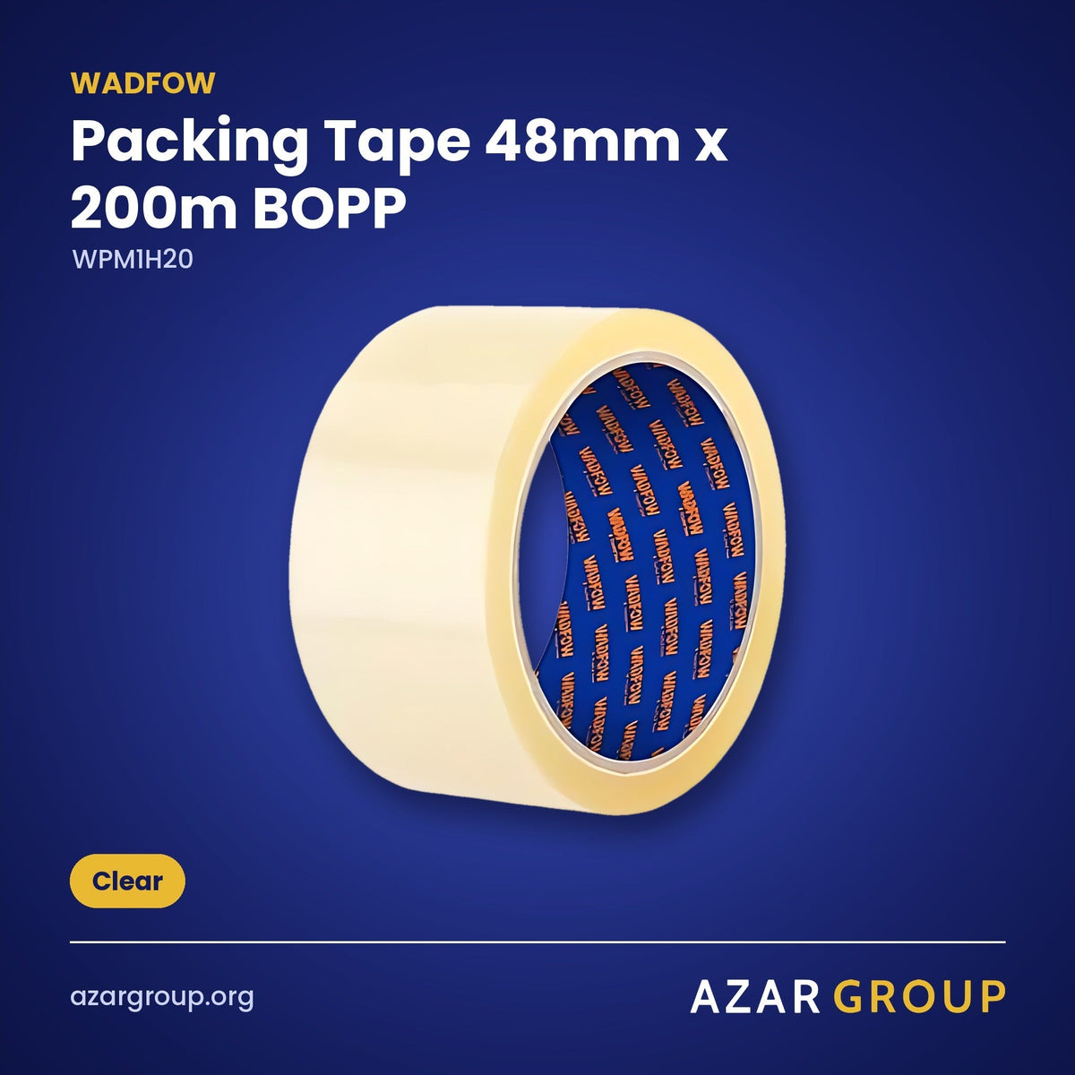 WADFOW WPM1H20 Packing Tape 48mm x 200m BOPP – Clear