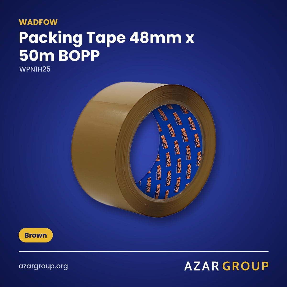 WADFOW WPN1H25 Packing Tape 48mm x 50m BOPP – Brown