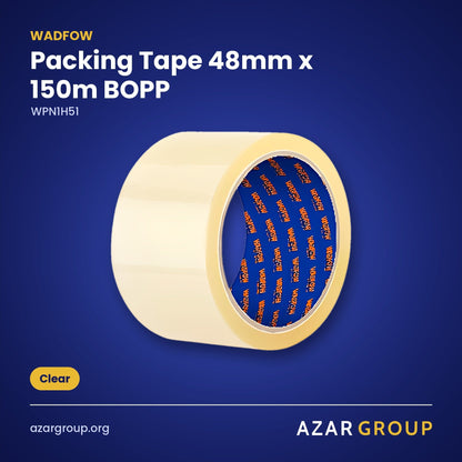WADFOW WPN1H51 Packing Tape 48mm x 150m BOPP – Clear
