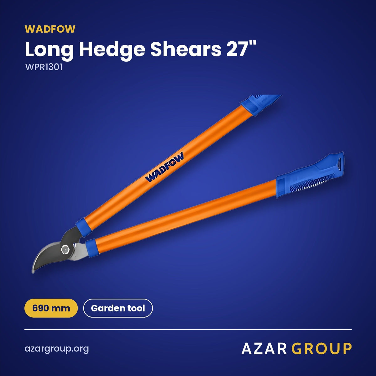 WADFOW WPR1301 Long Hedge Shears 27" – 690 mm, Garden tool