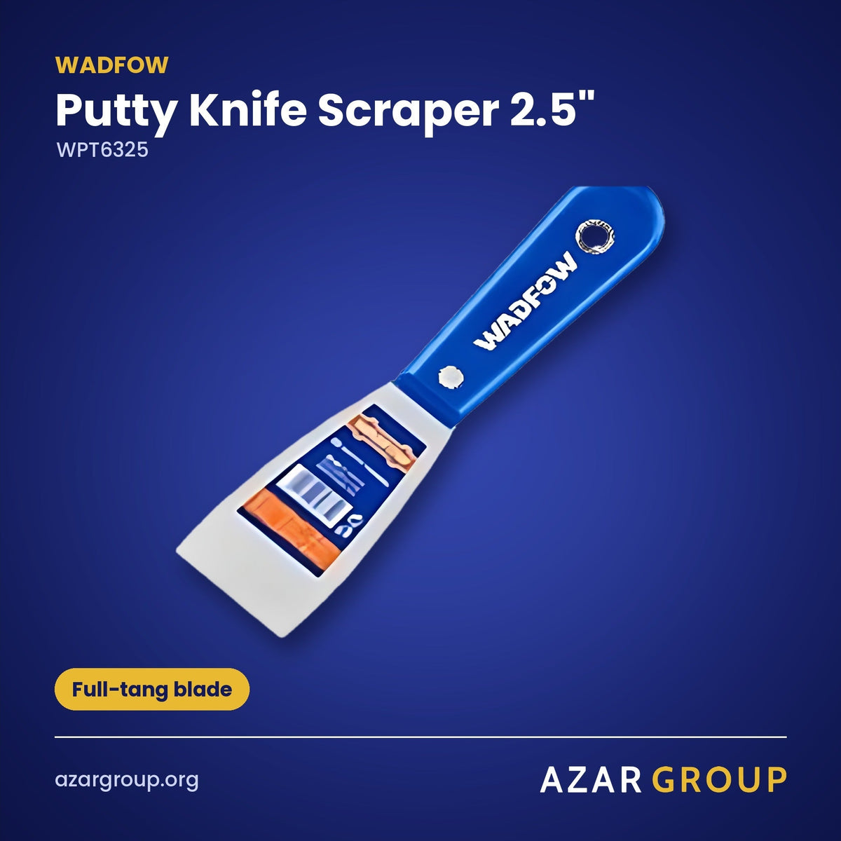 WADFOW WPT6325 Putty Knife Scraper 2.5" – Full-tang blade