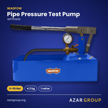 WADFOW WPTP1A06 Pipe Pressure Test Pump – 0-50 Bar, 4.3 kg, 1 valve