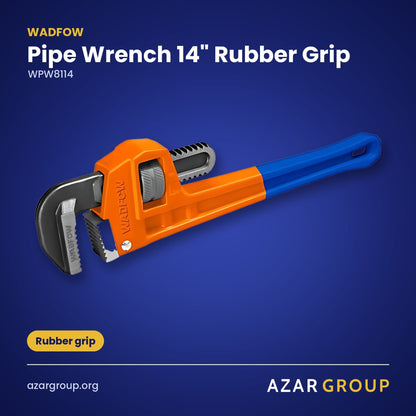WADFOW WPW8114 Pipe Wrench 14" Rubber Grip – Rubber grip