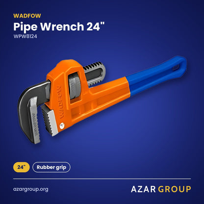 WADFOW WPW8124 Pipe Wrench 24" – 24", Rubber grip