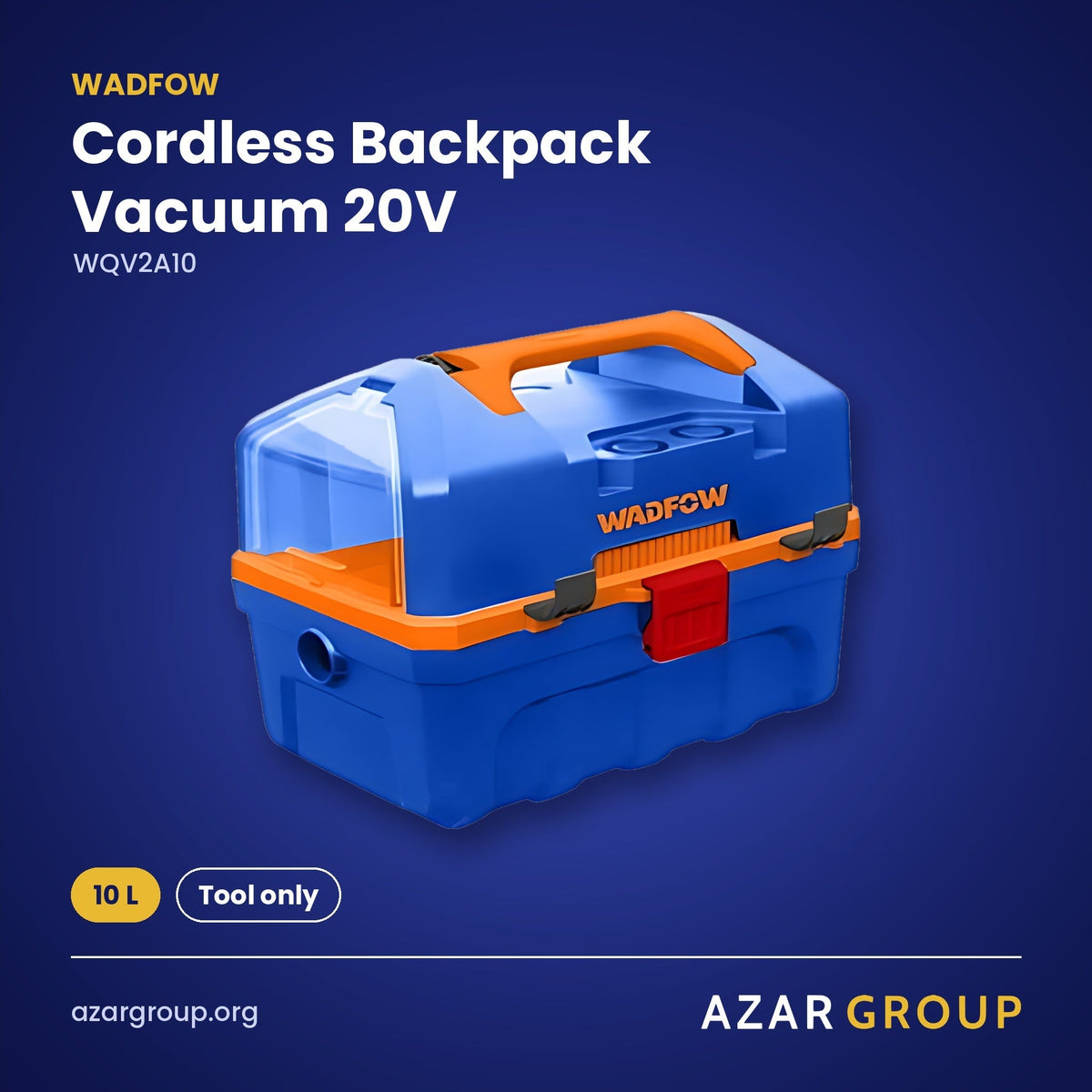 WADFOW WQV2A10 Cordless Backpack Vacuum 20V – 10 L, Tool only