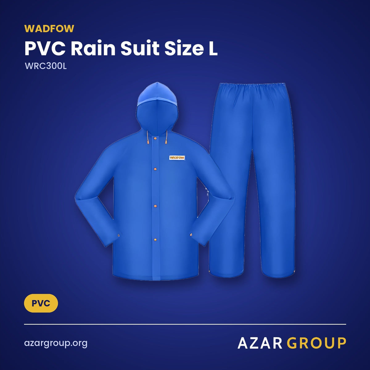 WADFOW WRC300L PVC Rain Suit Size L – PVC