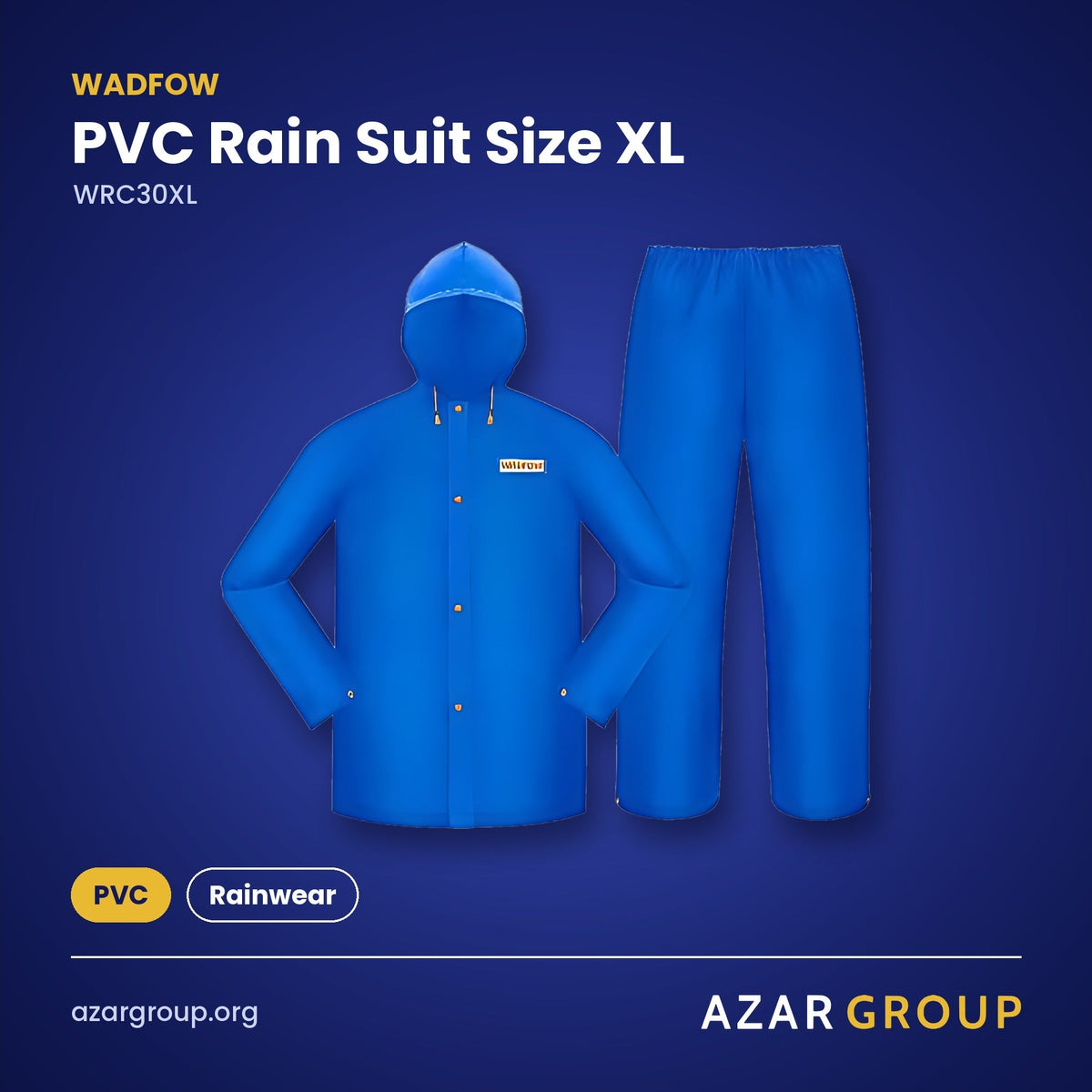 WADFOW WRC30XL PVC Rain Suit Size XL – PVC, Rainwear