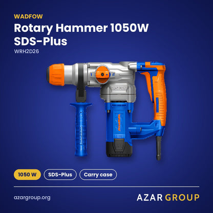 WADFOW WRH2D26 Rotary Hammer 1050W SDS-Plus – 1050 W, SDS-Plus, Carry case
