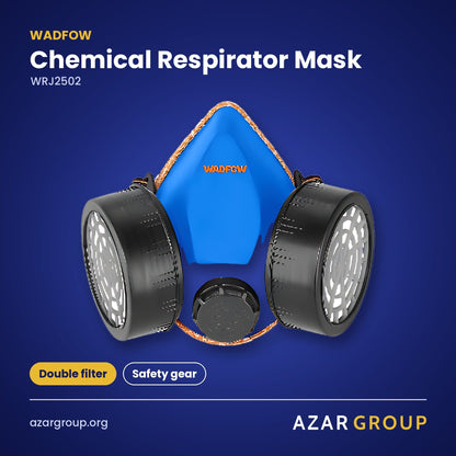 WADFOW WRJ2502 Chemical Respirator Mask – Double filter, Safety gear