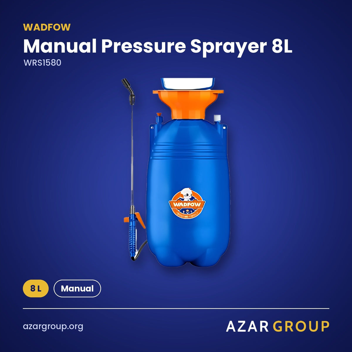 WADFOW WRS1580 Manual Pressure Sprayer 8L – 8 L, Manual
