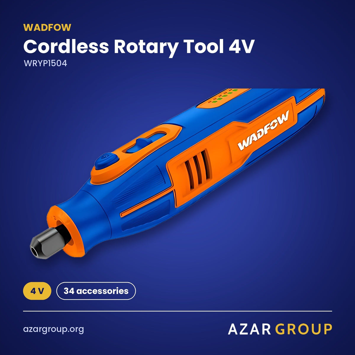 WADFOW WRYP1504 Cordless Rotary Tool 4V – 4 V, 34 accessories