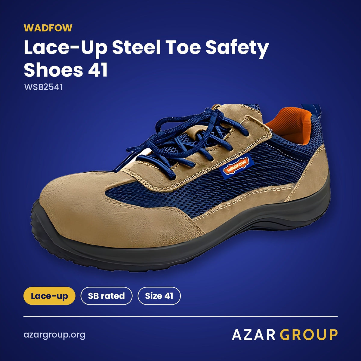 WADFOW WSB2541 Lace-Up Steel Toe Safety Shoes 41 – Lace-up, SB rated, Size 41