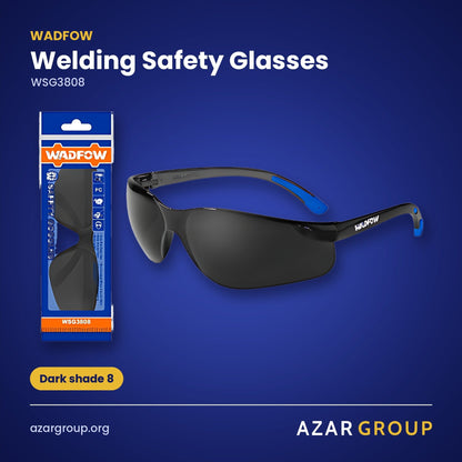 WADFOW WSG3808 Welding Safety Glasses – Dark shade 8