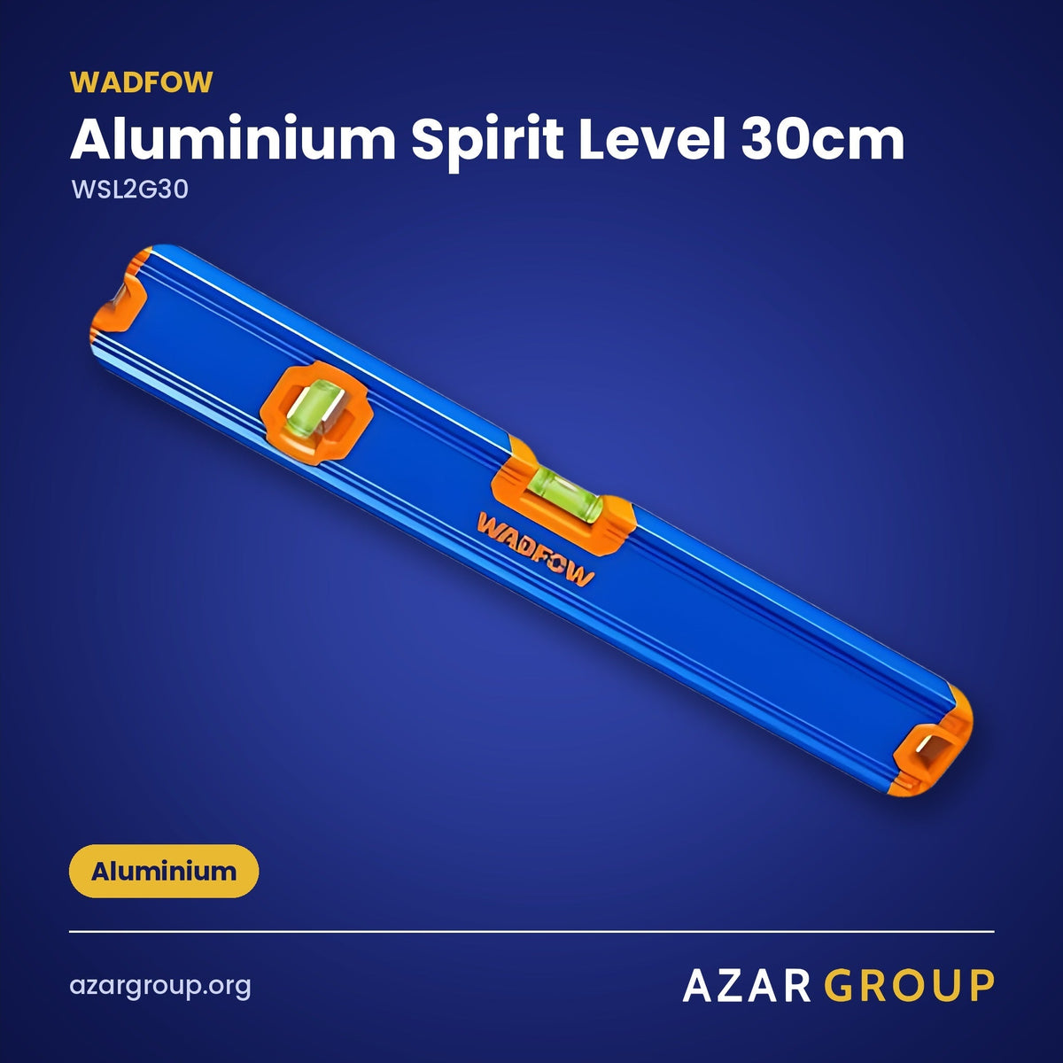 WADFOW WSL2G30 Aluminium Spirit Level 30cm – Aluminium