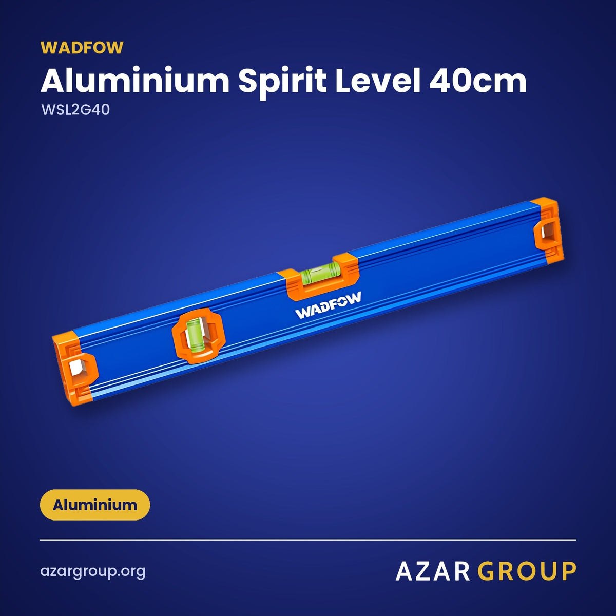 WADFOW WSL2G40 Aluminium Spirit Level 40cm – Aluminium