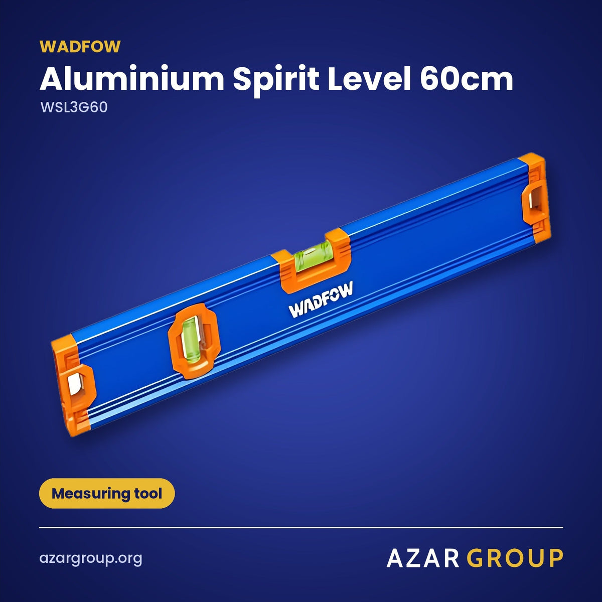 WADFOW WSL3G60 Aluminium Spirit Level 60cm – Measuring tool