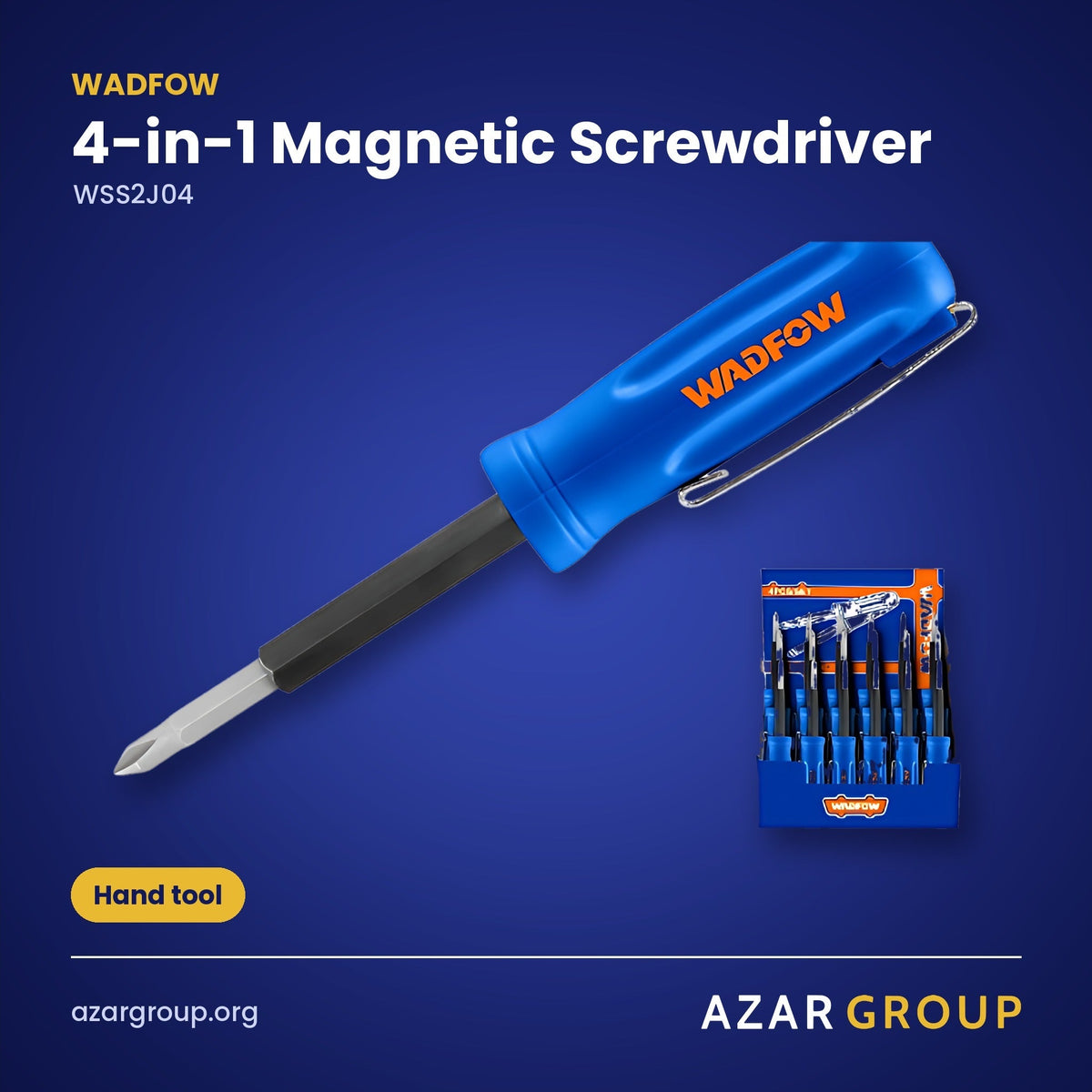 WADFOW WSS2J04 4-in-1 Magnetic Screwdriver – Hand tool