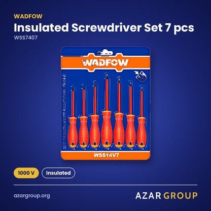 WADFOW WSS7407 Insulated Screwdriver Set 7 pcs – 1000 V, Insulated