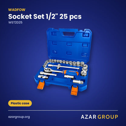 WADFOW WST2D25 Socket Set 1/2" 25 pcs – Plastic case