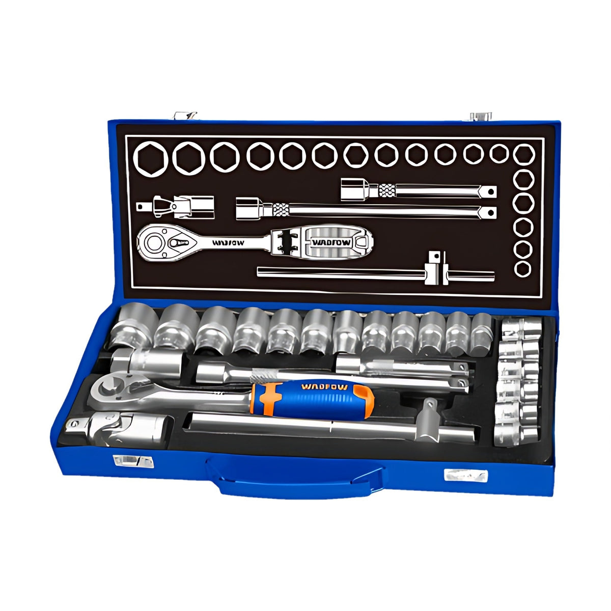 WADFOW WST2L24 Socket Set 1/2" 24 pcs