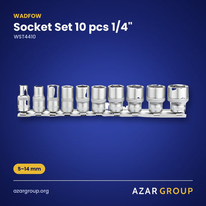 WADFOW WST4410 Socket Set 10 pcs 1/4" – 5–14 mm