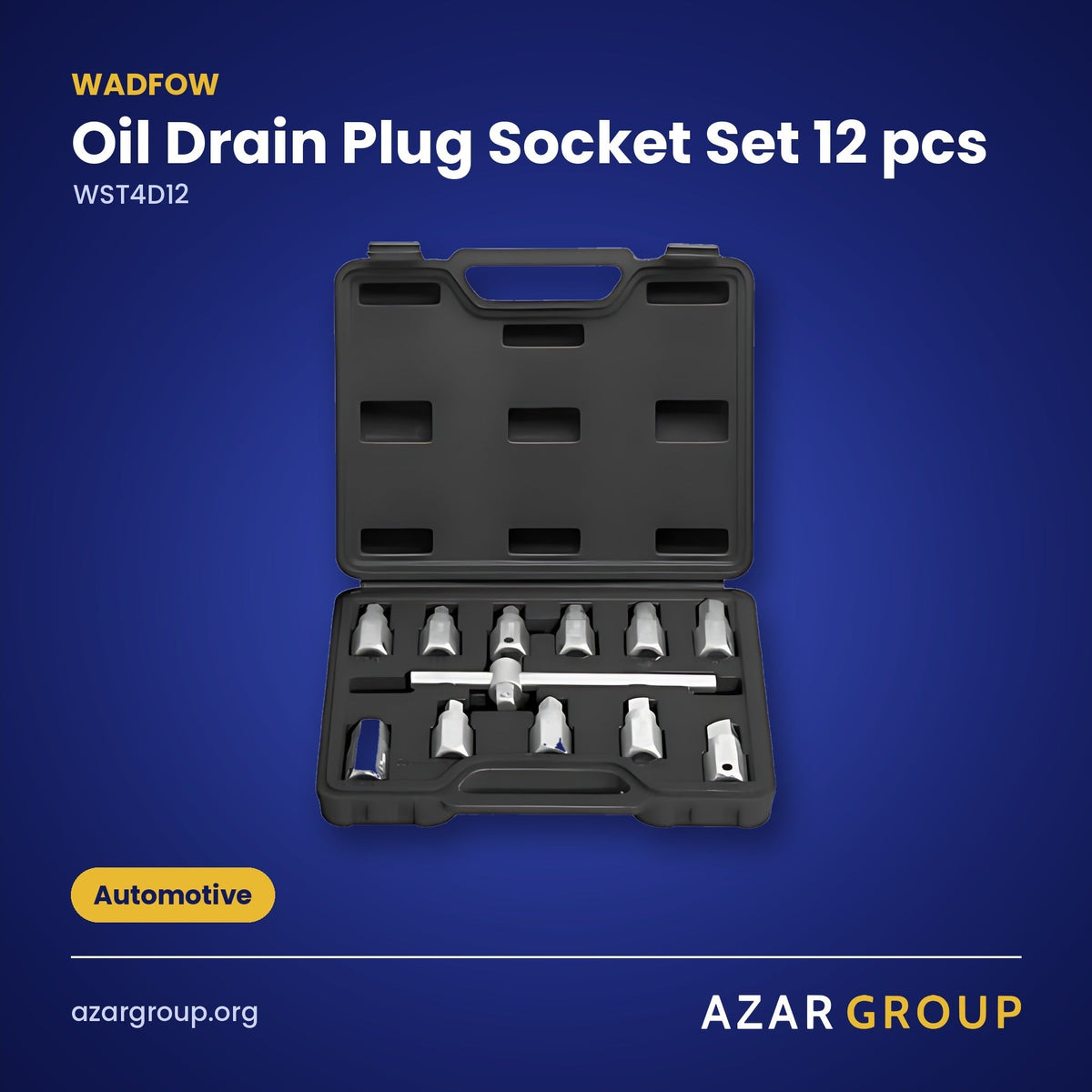WADFOW WST4D12 Oil Drain Plug Socket Set 12 pcs – Automotive