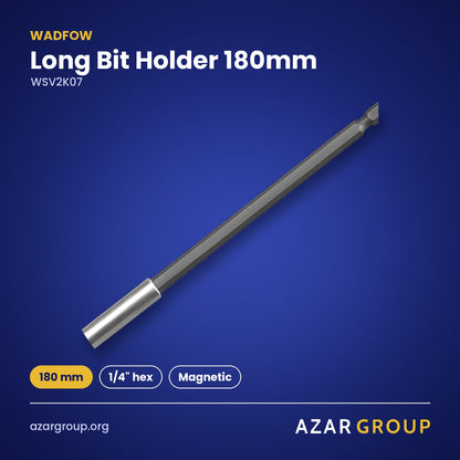 WADFOW WSV2K07 Long Bit Holder 180mm – 180 mm, 1/4" hex, Magnetic