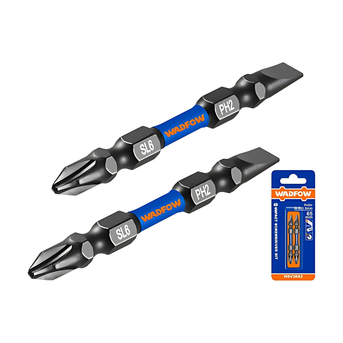 WADFOW WSV3K63 Impact Screwdriver Bits PH2 & SL6