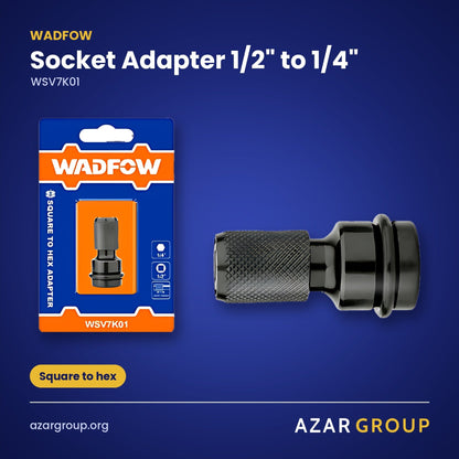 WADFOW WSV7K01 Socket Adapter 1/2" to 1/4" – Square to hex