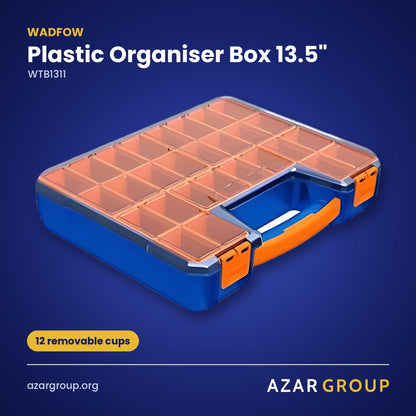 WADFOW WTB1311 Plastic Organiser Box 13.5" – 12 removable cups