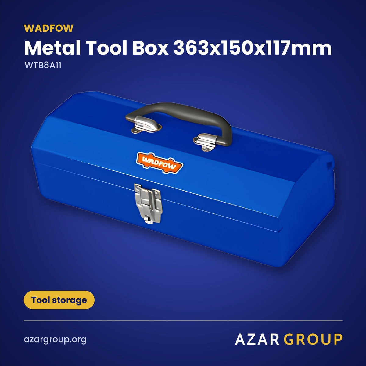 WADFOW WTB8A11 Metal Tool Box 363x150x117mm – Tool storage