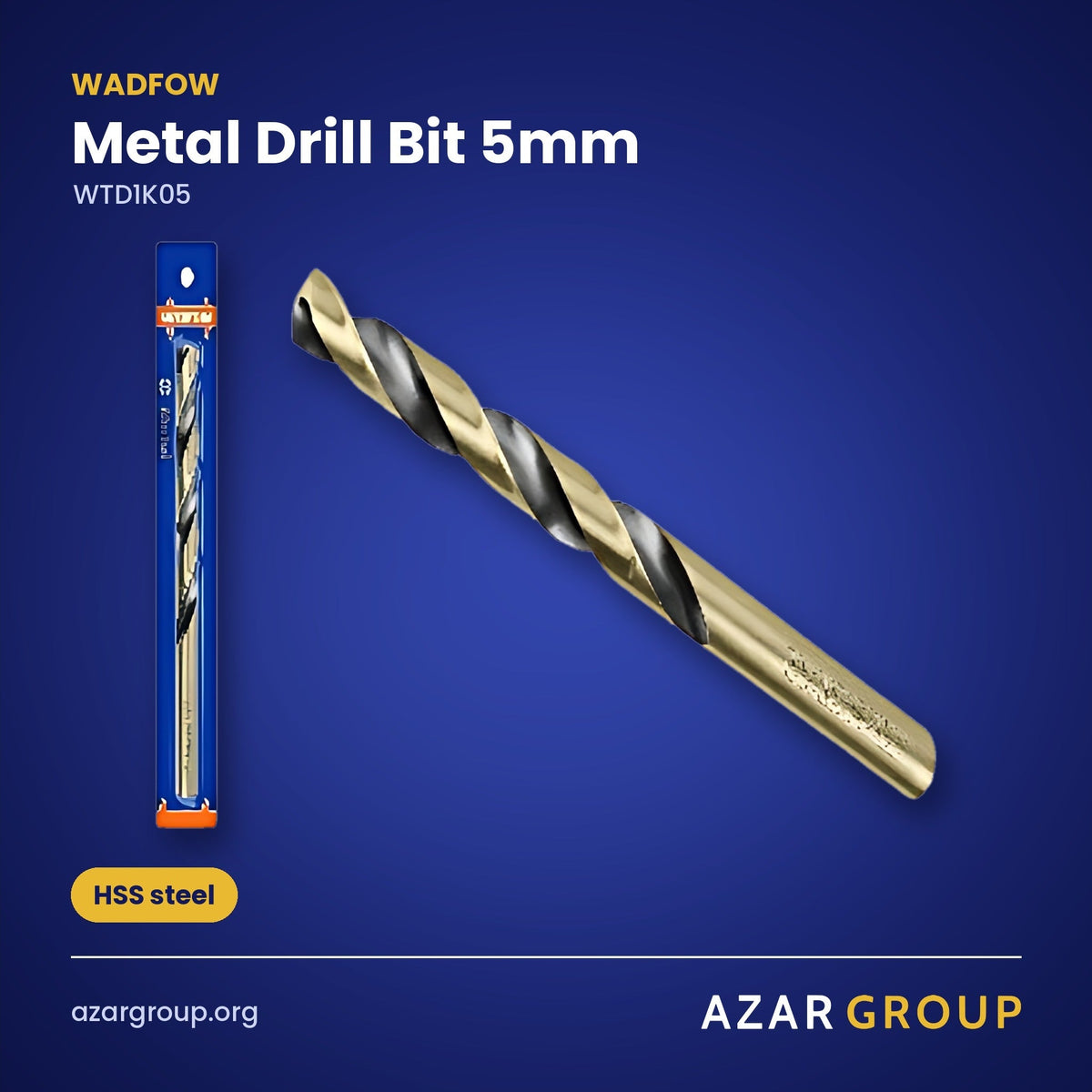 WADFOW WTD1K05 Metal Drill Bit 5mm – HSS steel
