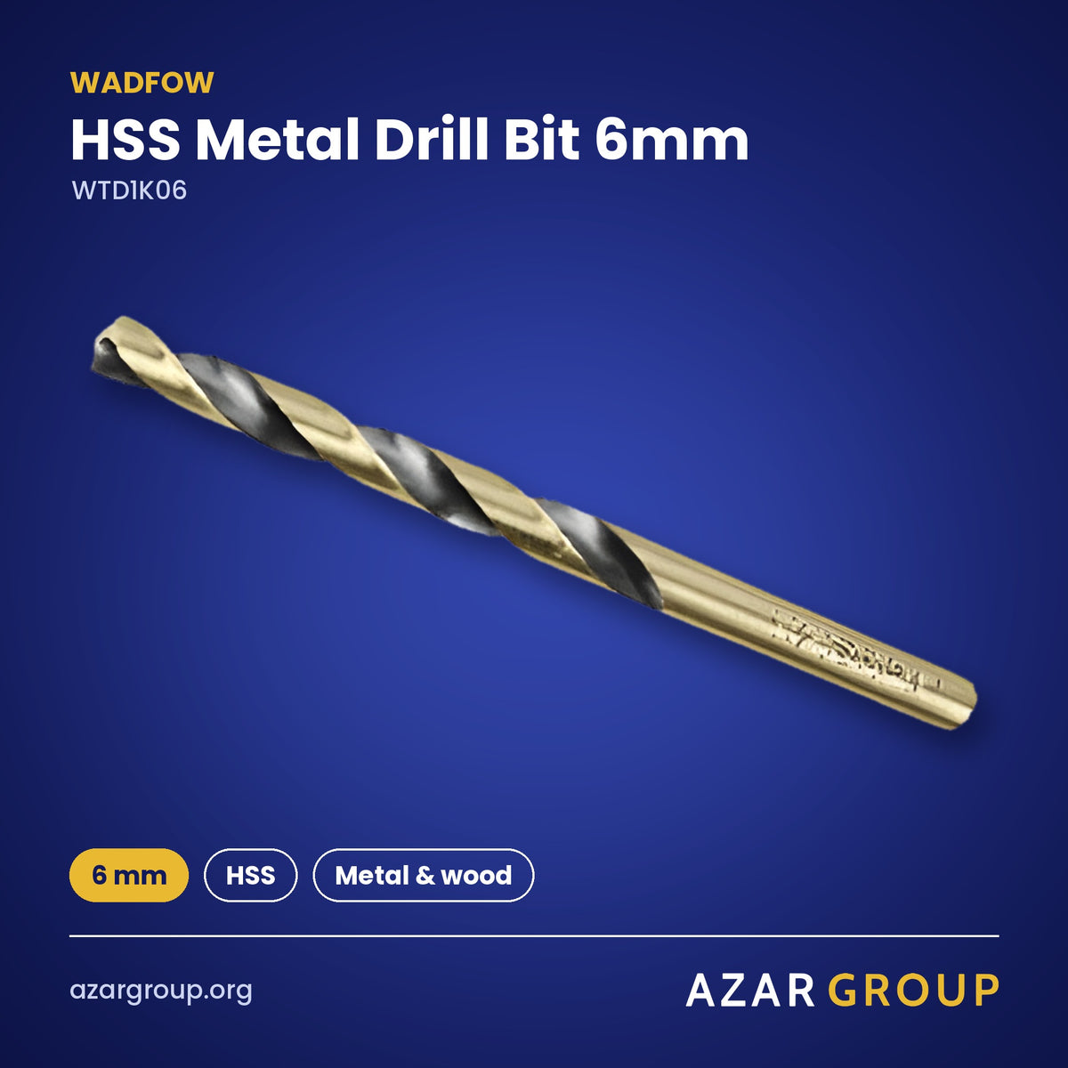 WADFOW WTD1K06 HSS Metal Drill Bit 6mm – 6 mm, HSS, Metal & wood