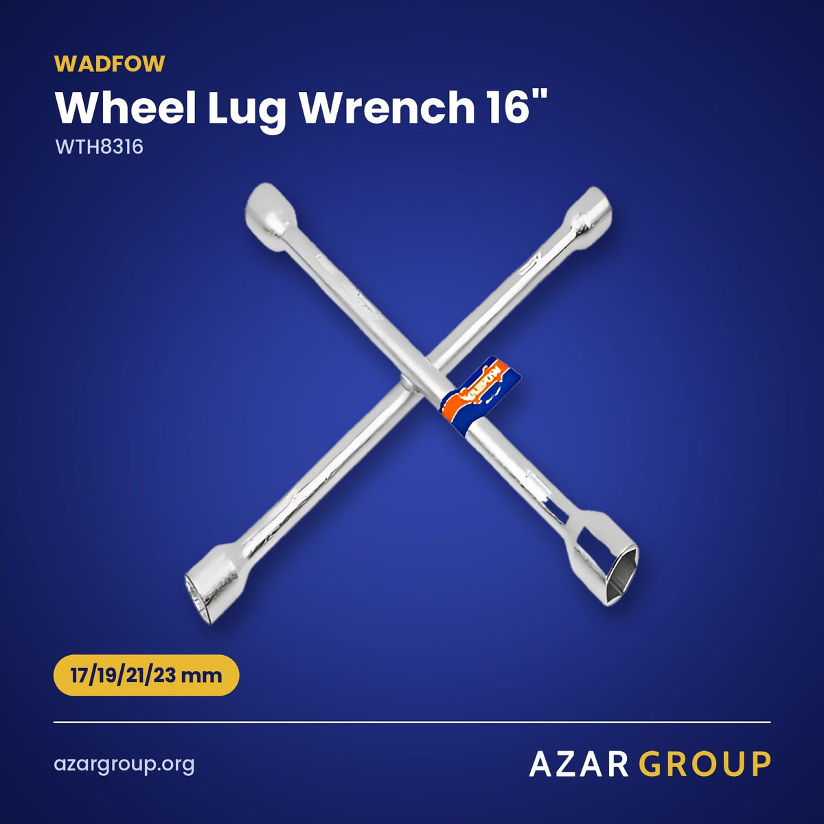 WADFOW WTH8316 Wheel Lug Wrench 16" – 17/19/21/23 mm