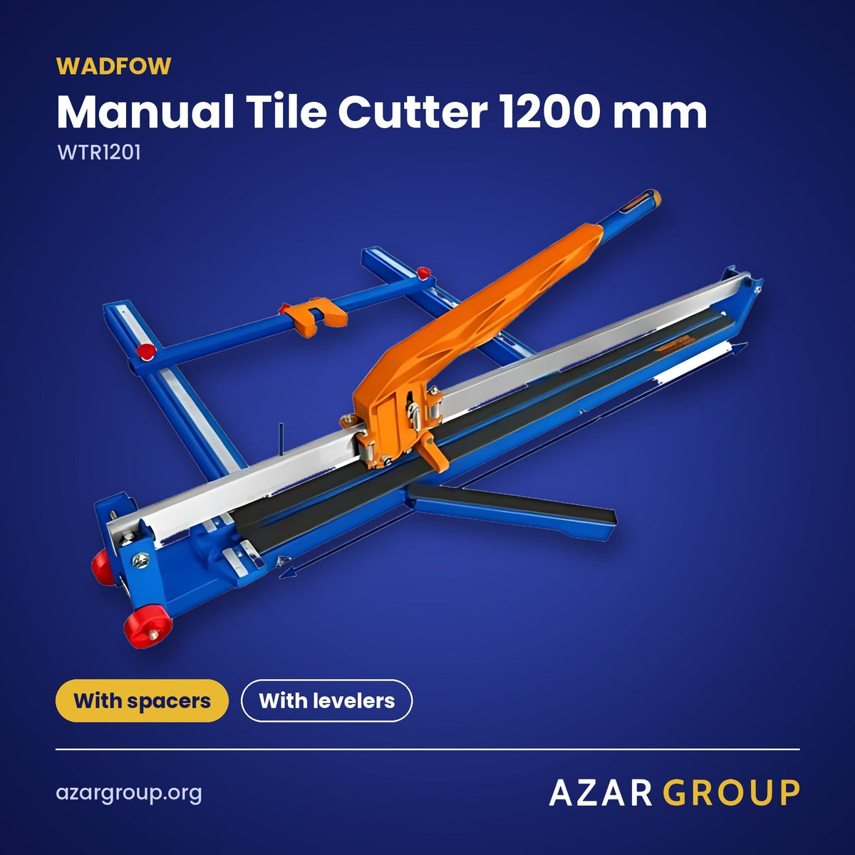 WADFOW WTR1201 Manual Tile Cutter 1200 mm – With spacers, With levelers