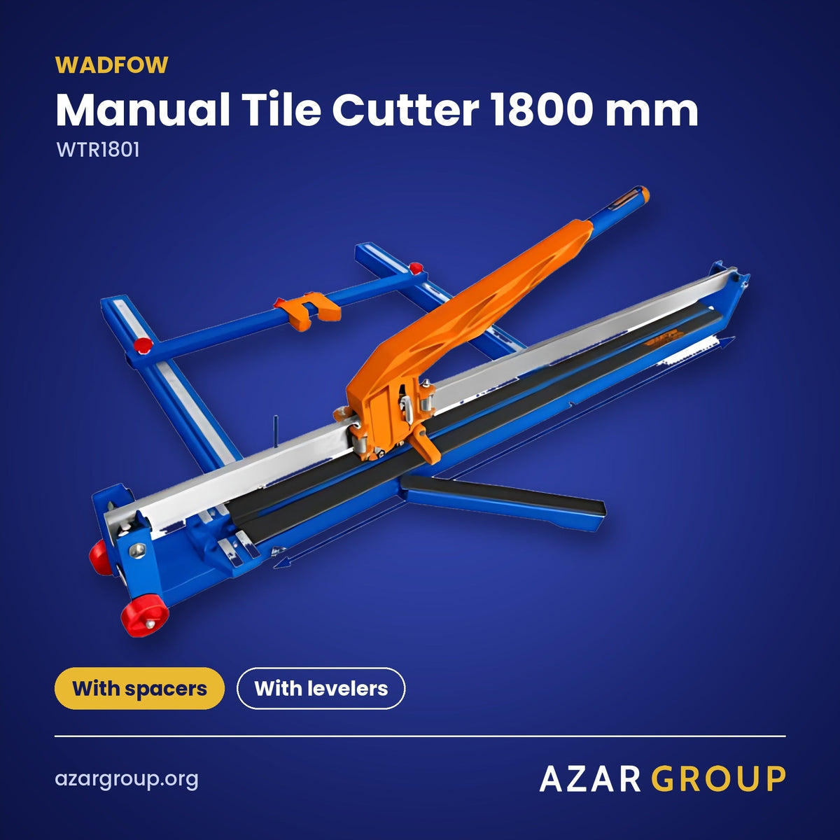 WADFOW WTR1801 Manual Tile Cutter 1800 mm – With spacers, With levelers